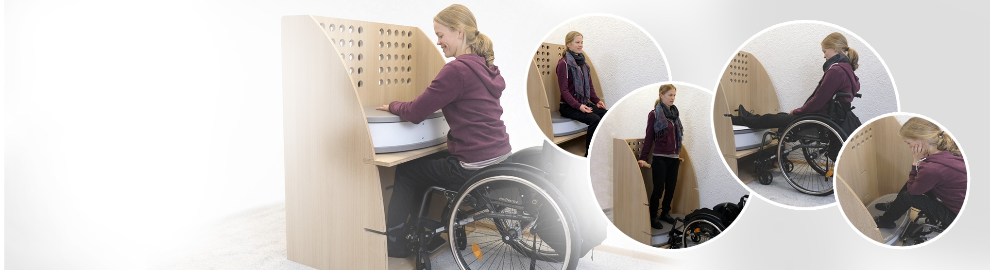 Thérapie avec OSFLOW® en fauteuil roulant 1